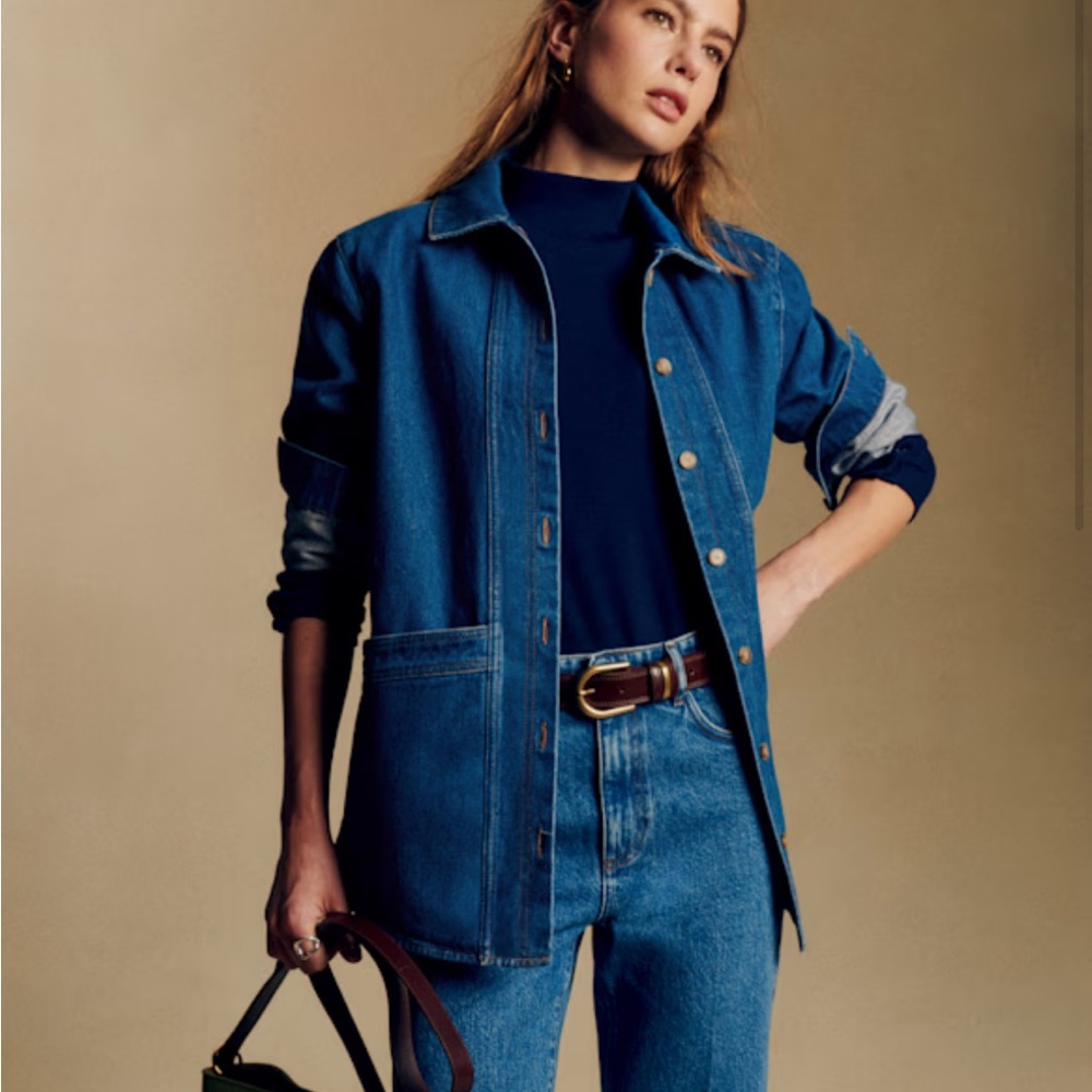 NWOT Sezane Will Jacket (Denim Blue)